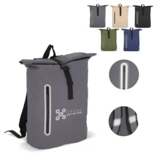 PU coat R-PET 600D rolltop backpack 20L - LT95357 (gadzety reklamowe)